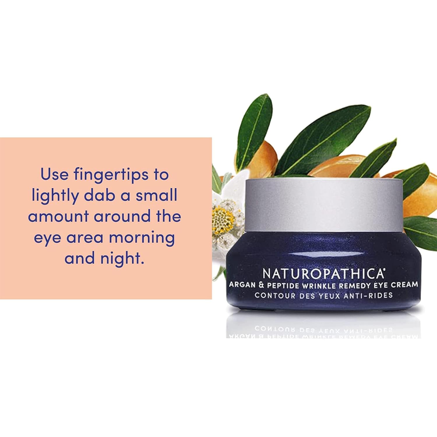 Naturopathica Argan & Peptide Wrinkle Remedy Eye Cream, Daily Under Eye Cream to Help Reduce Puffy Eyes and Hydrate Skin, Firming Eye Cream to Help Diminish Fine Lines & Wrinkles, 0.5 fl oz - Image 5