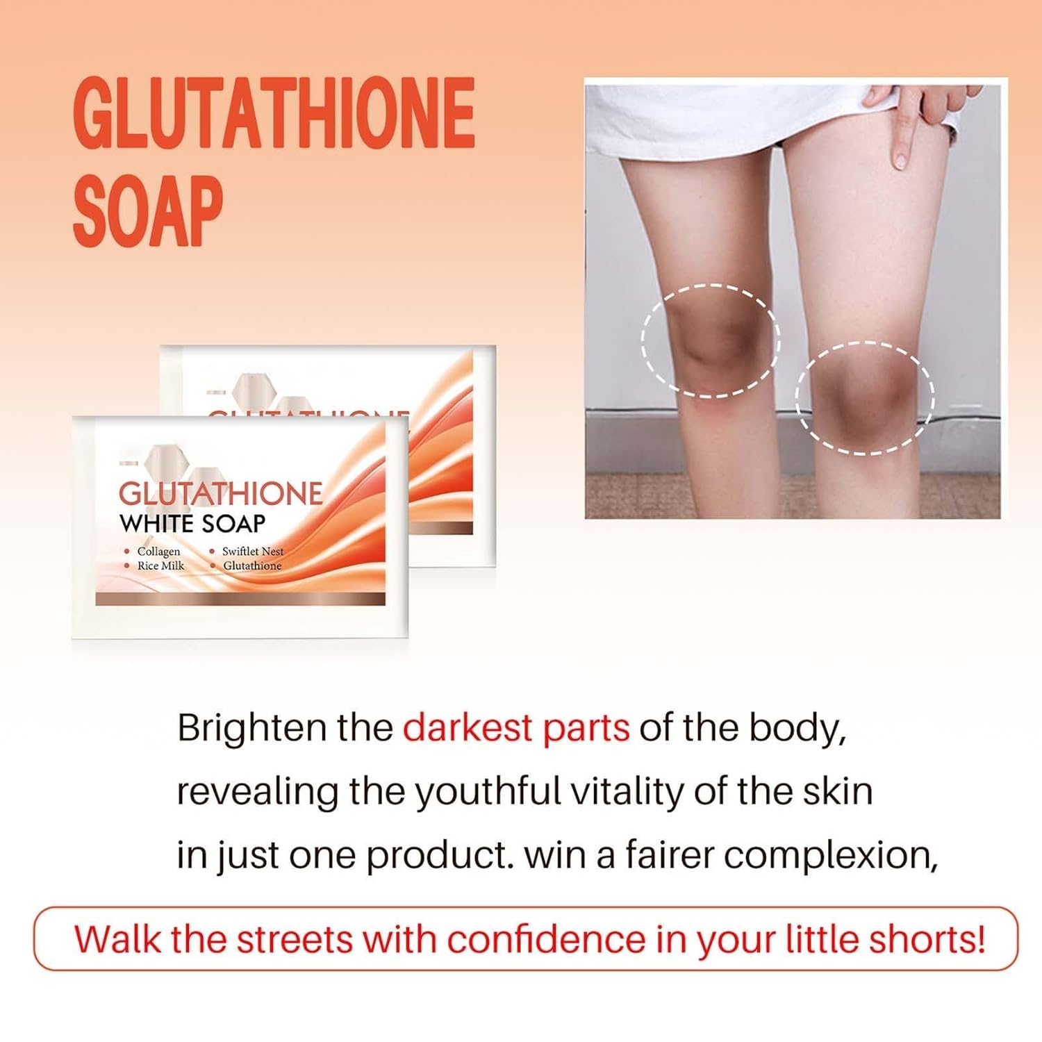 Glutathione Brightening Soap - 100g Skin Brightening Bar, Dark Spots Corrector & Exfoliating Cleanser for Face & Body, Evens Skin Tone, Reduces Melanin - Image 7
