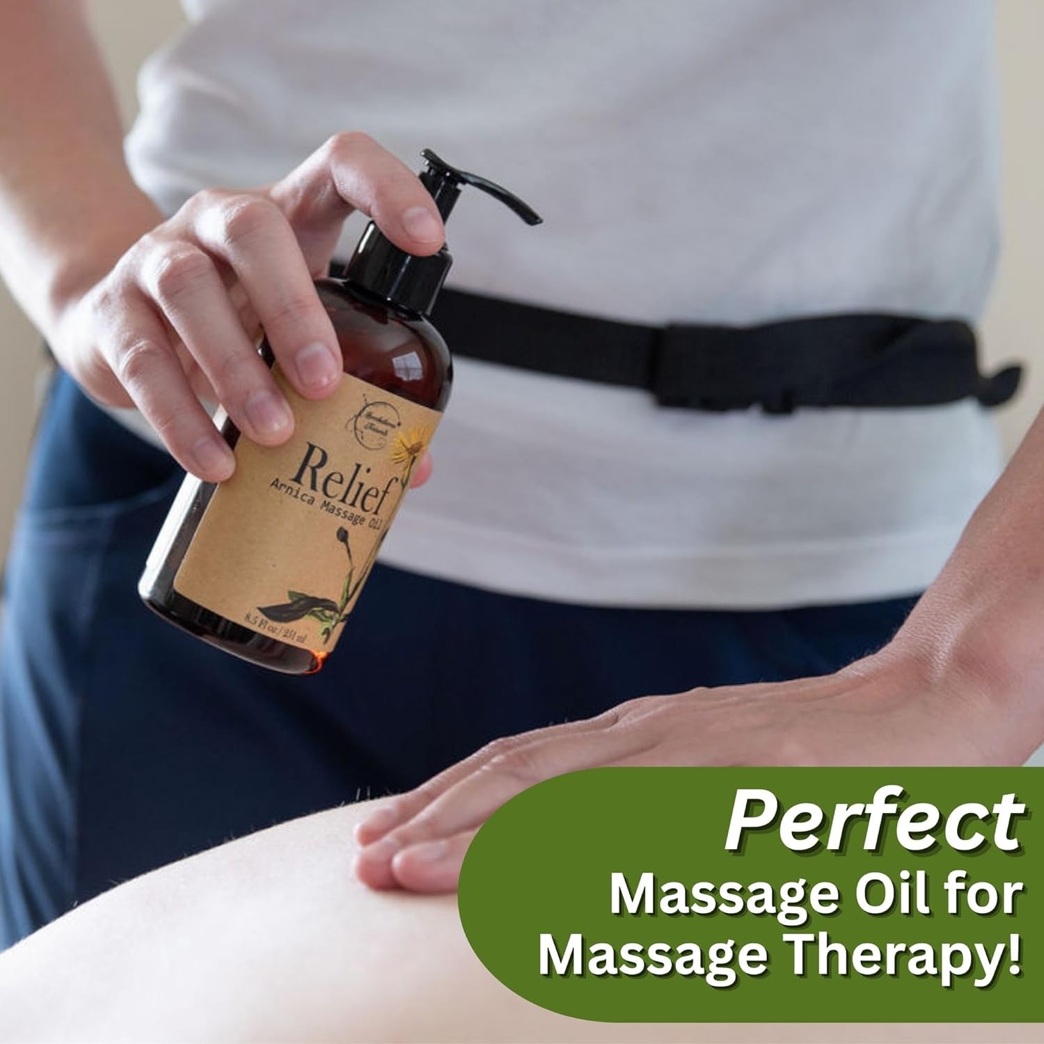 Therapeutic Arnica Massage Oil 8 oz with Lemongrass for Home and Professional Use - Image 3