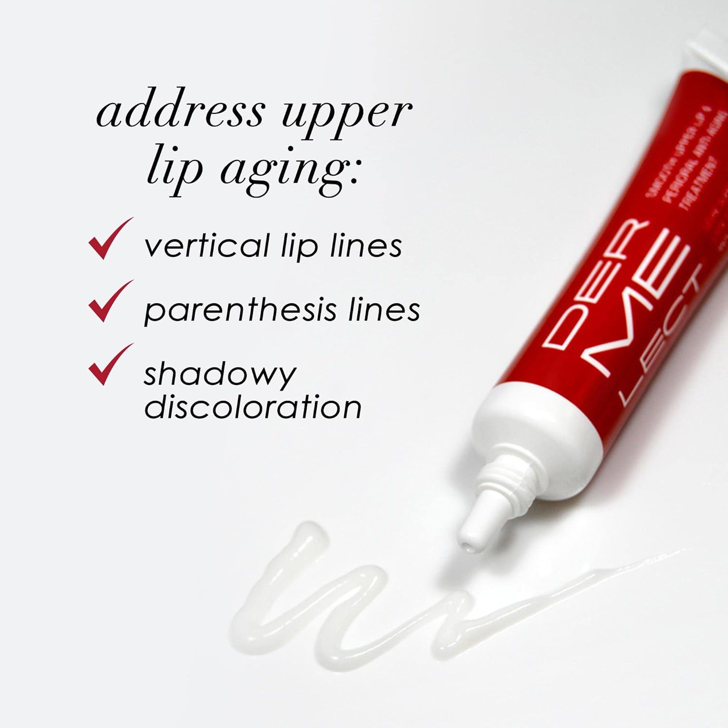 Dermelect Smooth Upper Lip Anti-Aging Cream Hyaluronic Acid Collagen 0.5 oz New - Image 2
