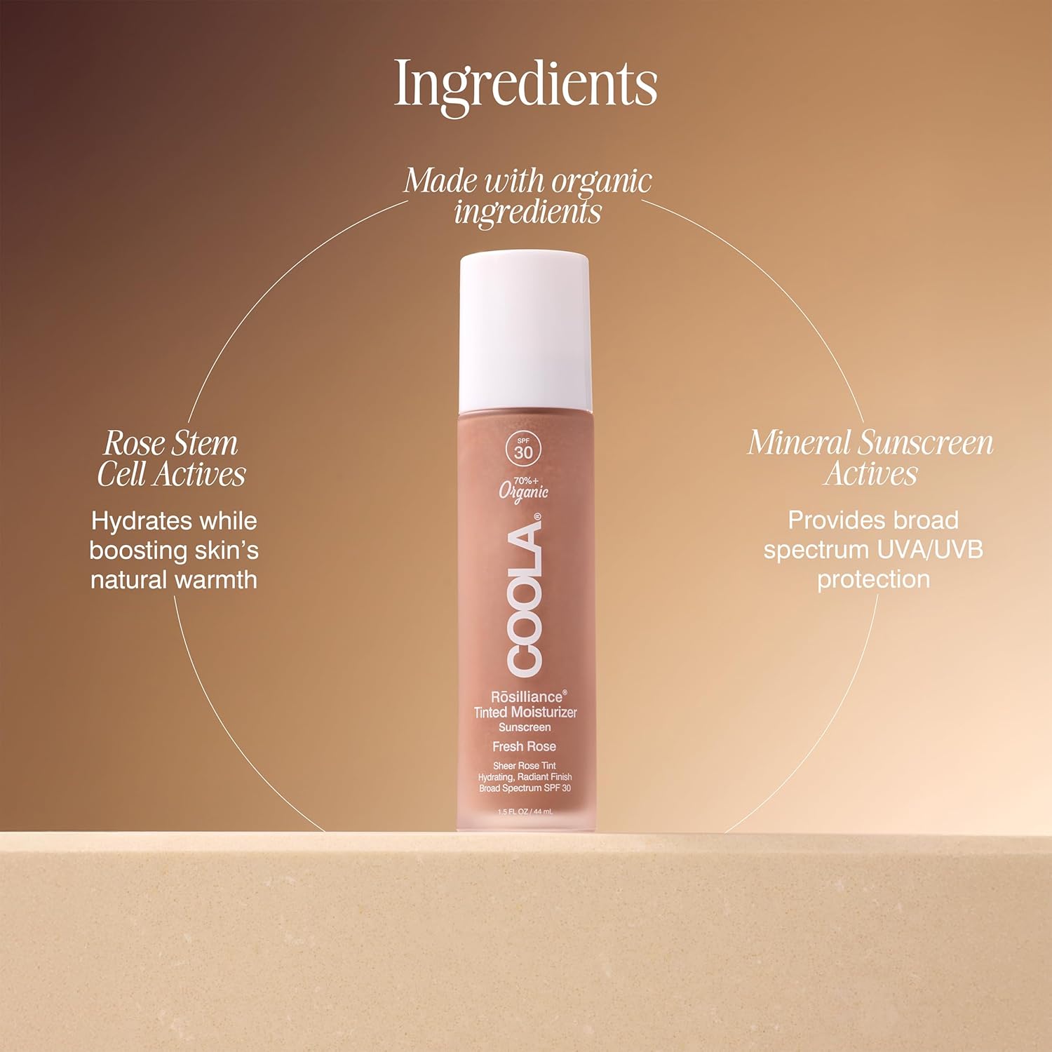 COOLA Organic Rosilliance Tinted BB Cream 1.5 Fl Oz SPF 30 Foundation - Image 4