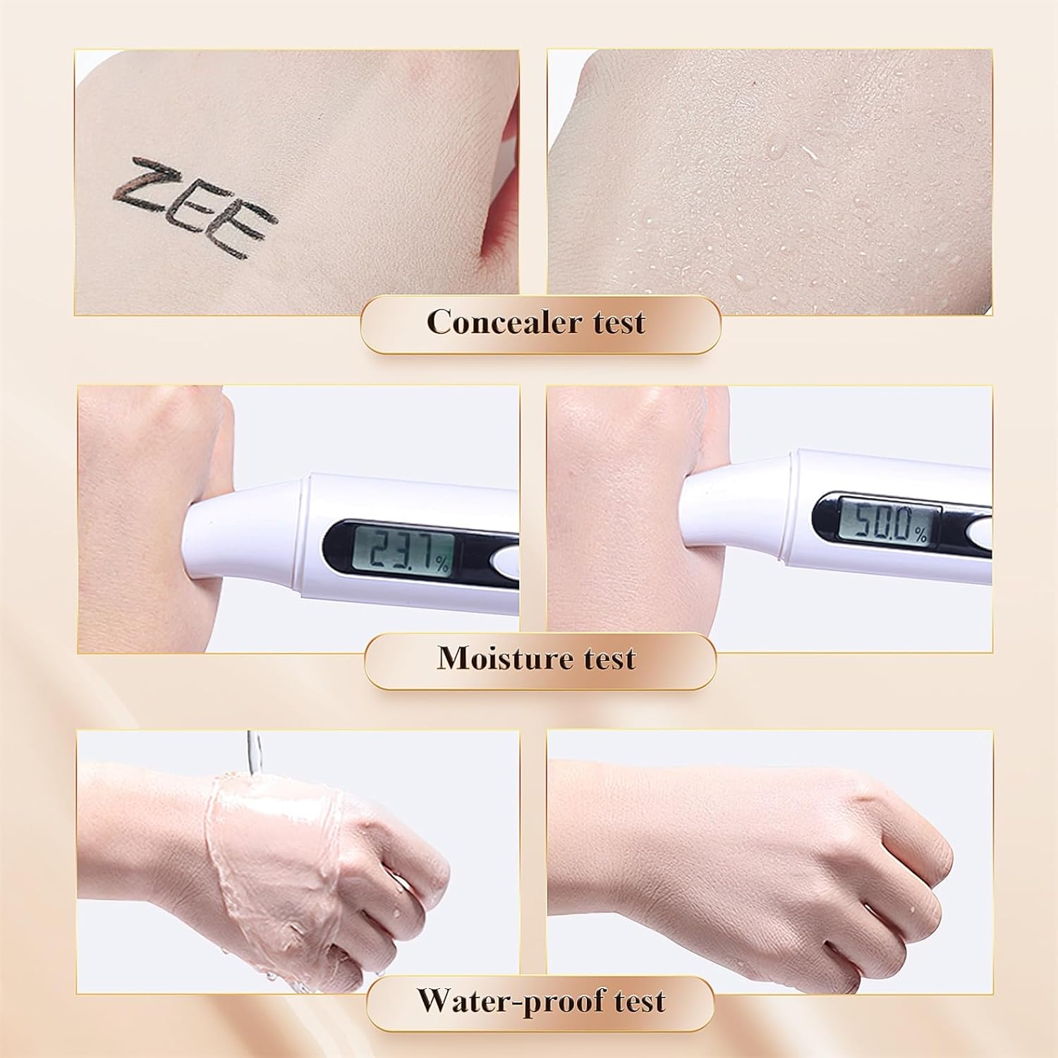 Mushroom Head Air Cushion CC Cream Foundation Full Coverage Moisturizing Concealer 30ml Ivory - Image 5