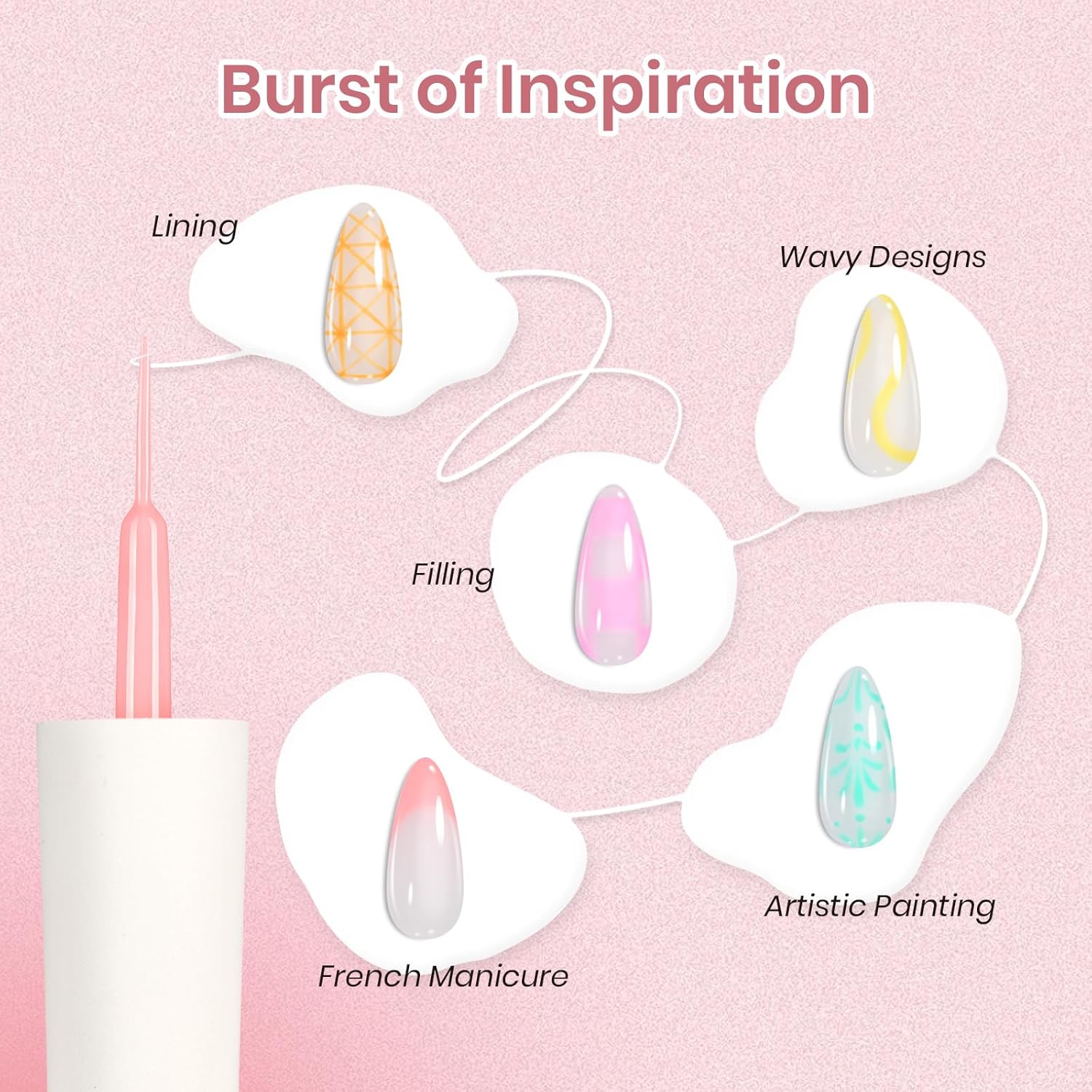 Beetles Pastel Gel Nail Polish Set French Tip Manicure Kit 15ml - Image 5
