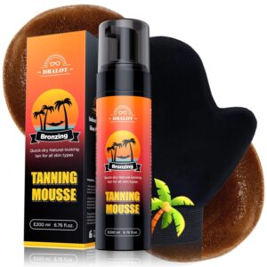 Ultra Natural Bronze self tanner, Flawless Self Tan Streak-Free with Coconut Oil for Hydrating, Vegan Self Tanning Foam No Fake Tan Smell, Long-Lasting Sunless Tanner(Yellow,6.7Fl Oz)