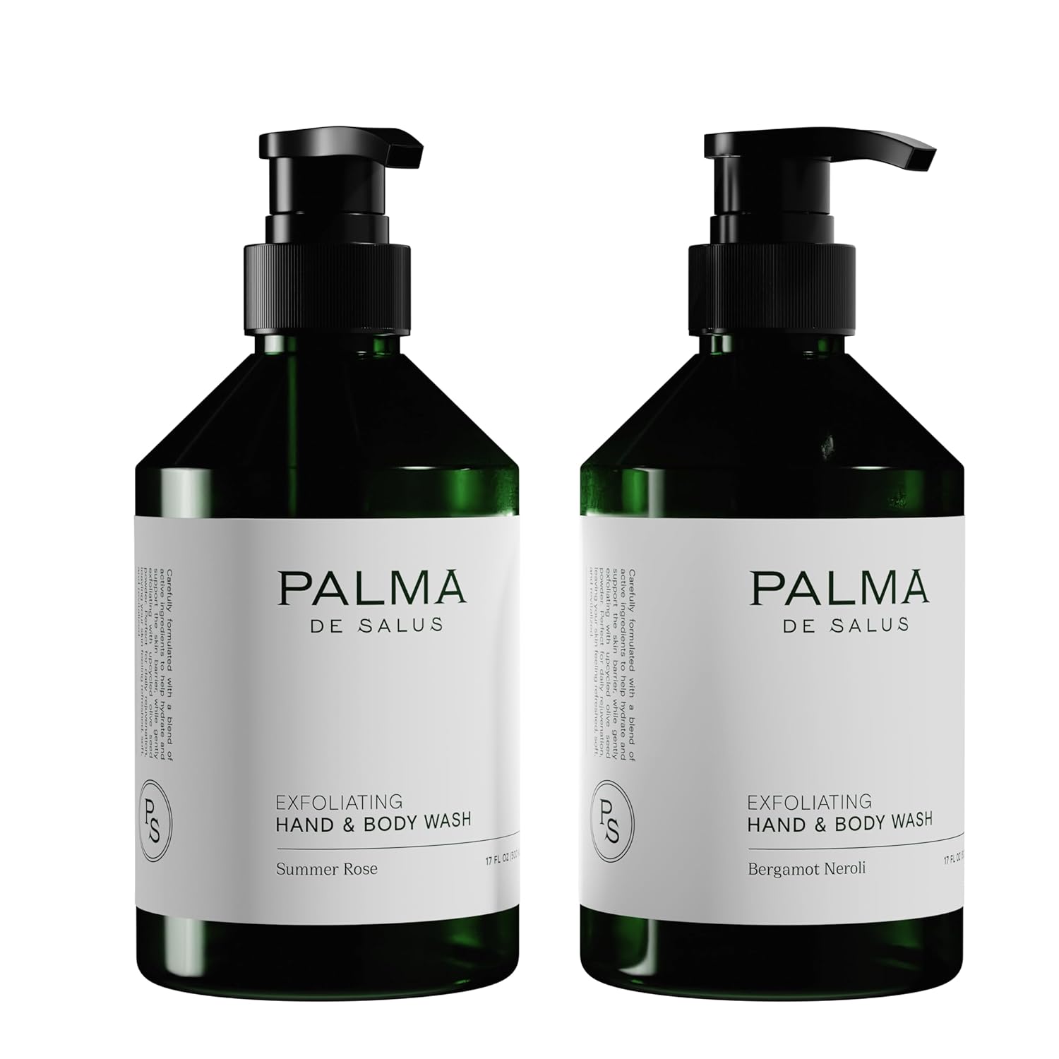 Exfoliating Hand & Body Wash (Organic Summer Rose) | Hydrating Cleanser with Avocado Oil, Betaine from Sugar Beets & Olive Pits โ Plant-Based Scrub for Glowing Skin | 17 fl oz - Image 4