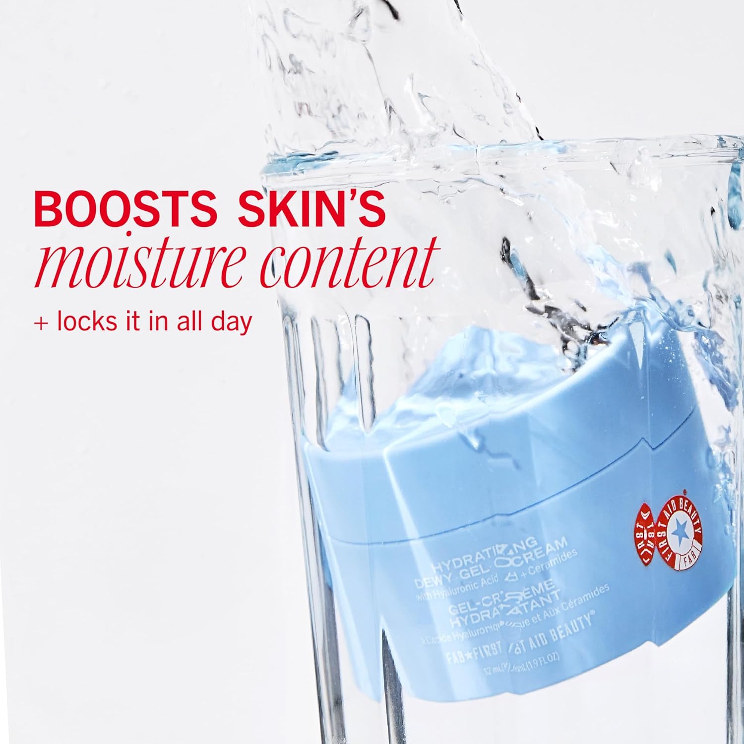 First Aid Beauty - Hydrating Dewy Gel Cream, Lightweight Oil-Free Facial Moisturizer with Hyaluronic Acid and Ceramides, Helps Reduce Excess Oil Build Up & Improve Skins Hydration, 1.7 oz - Image 5