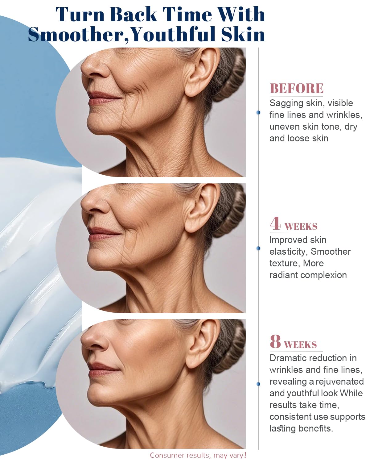 Anti-Aging Retinol Face and Neck Cream with Collagen and Hyaluronic Acid, 1.7 Fl Oz - Image 4