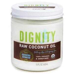 Raw Organic Coconut Oil – Unrefined Coconut Oil for Skin, Hair & Cooking - Nutrient Rich Centrifuge Extracted, Non-GMO, Mild Flavor (15 FL Oz, Pack of 1)