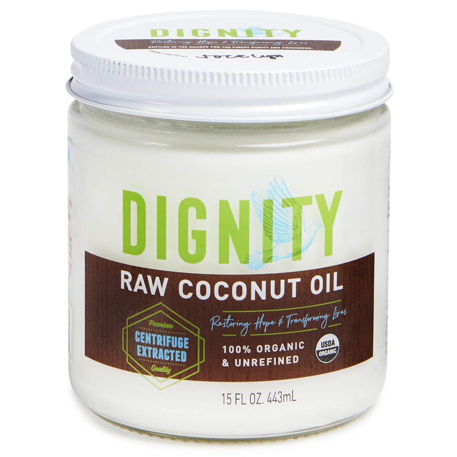 Raw Organic Coconut Oil โ Unrefined Coconut Oil for Skin, Hair & Cooking - Nutrient Rich Centrifuge Extracted, Non-GMO, Mild Flavor (15 FL Oz, Pack of 1)