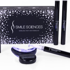 Smile Sciences Ultra Teeth Whitening Kit, 35% Carbamide Peroxide Blend, LED Light, 3 Teeth Whitening Pens, Shade Guide