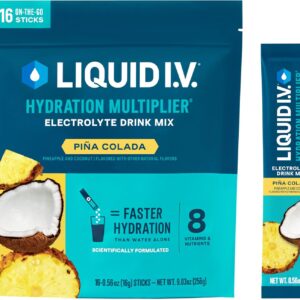 Liquid I.V.® Hydration Multiplier - Pina Colada | Electrolyte Powder Drink Mix | 1 Pack (16 Servings)