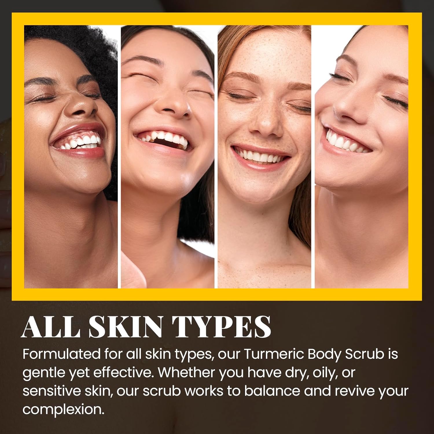 Turmeric Natural Glow Body Scrub Exfoliator for Dark Armpits Inner Thighs 8 oz - Image 8
