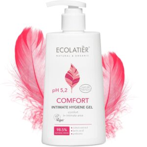 Feminine Wash Comfort with Cotton Extract – 98.5% Natural, Vegan, pH 5.2 Balanced Feminine Wash for Women, Gentle and Soothing Daily Intimate Wash, Restores Moisture and Microflora, 8.5 Fl Oz