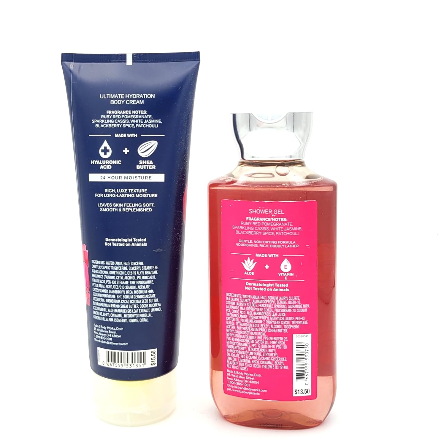 Bath & Body Works Midnight Pomegranate 8 oz Body Cream and 10 fl oz Shower Gel Gift Set - Image 2