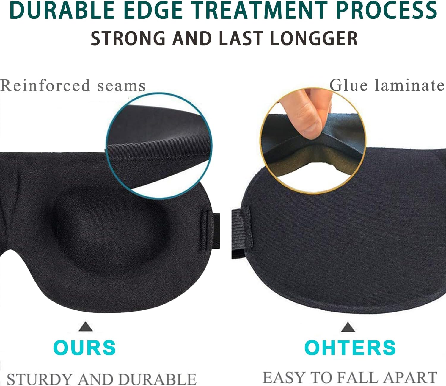 NEWVANGA Sleep Mask for Back and Side Sleeper, Block Out Light, Sleeping Eye Mask of 3D Night Blindfold, Zero Pressure Ultralight Travel Eye Cover Grey - Image 5