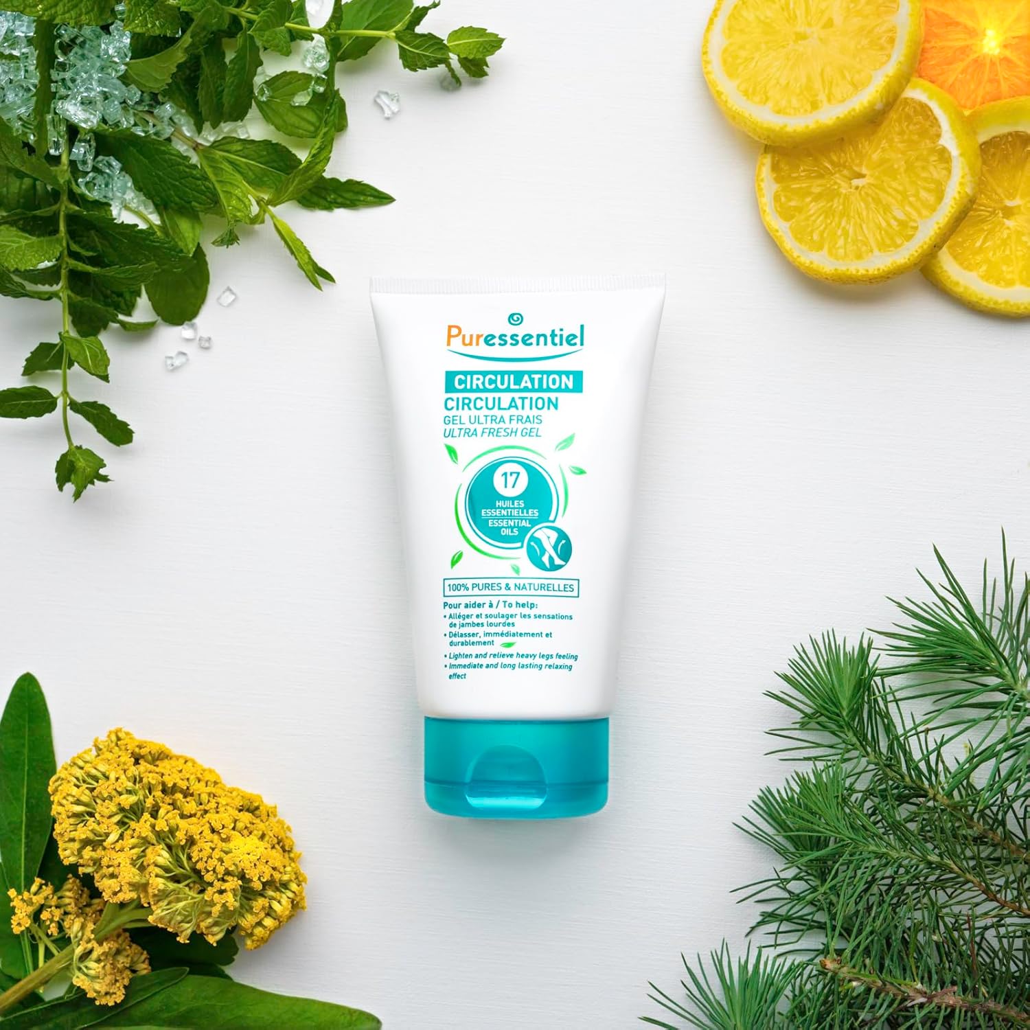 Puressentiel Soothing Gel for Tired Feet, Ankles, Legs - Aromatherapy Lotion with 17 Essential Oils for Body and Skin - Instant, Lasting Relief and Circulation - Natural and Alcohol Free - 4.22 oz - Image 5