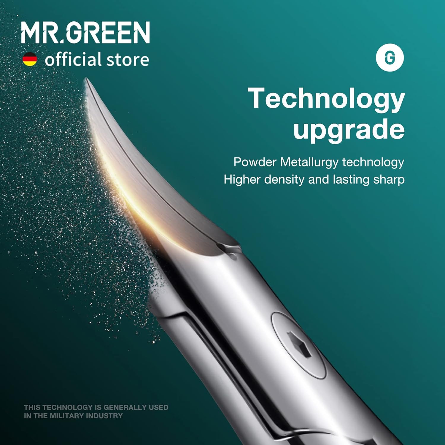 MR.GREEN Stainless Steel Toenail Clippers for Thick Hard Nails Pedicure Tool Green - Image 4