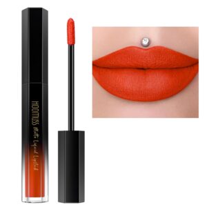 Orange Lipstick Long Lasting, Matte Liquid Lipsticks for Women Non Transfer Smudgeproof Smooth and Easy to Appy Cruelty Free Lip Color, M51 Orange Red