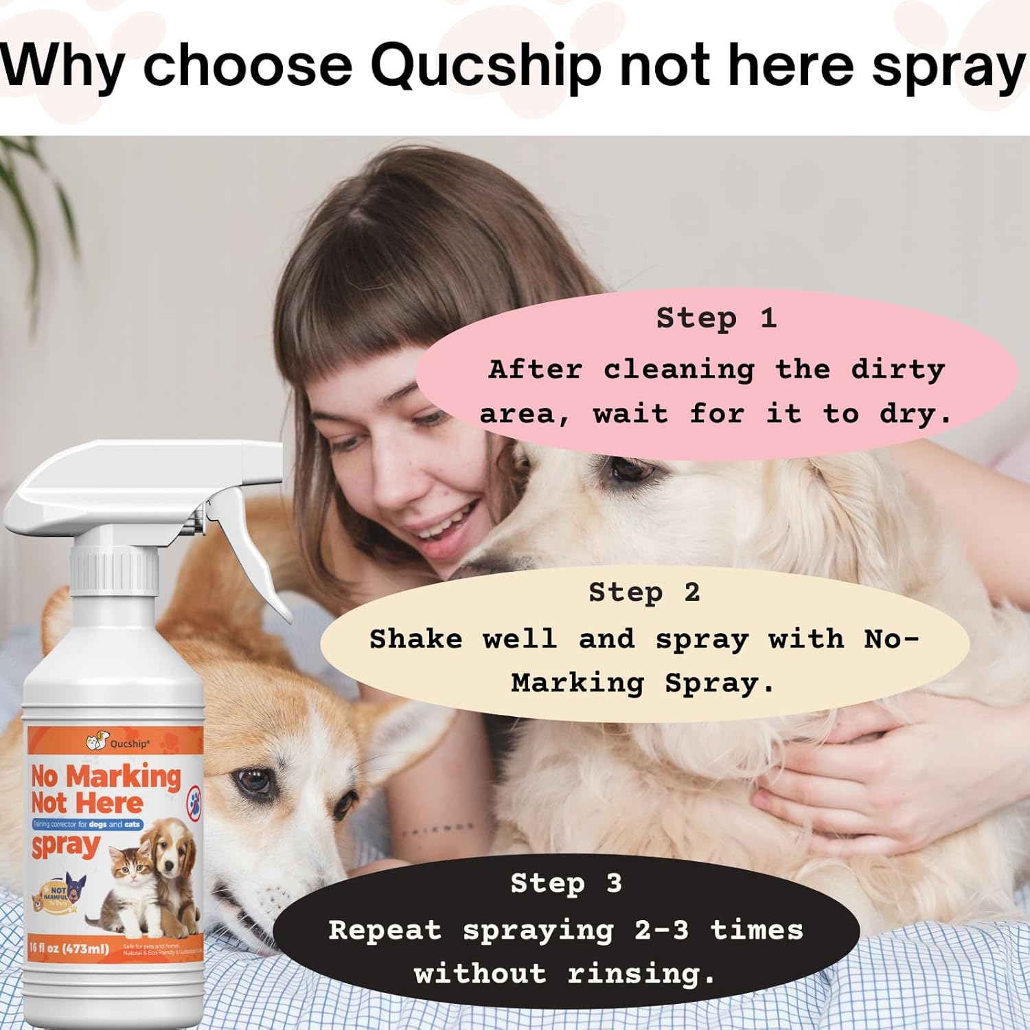 Qucship 16 Oz Dog Training Spray for Effective Pet Behavior Management - Image 2