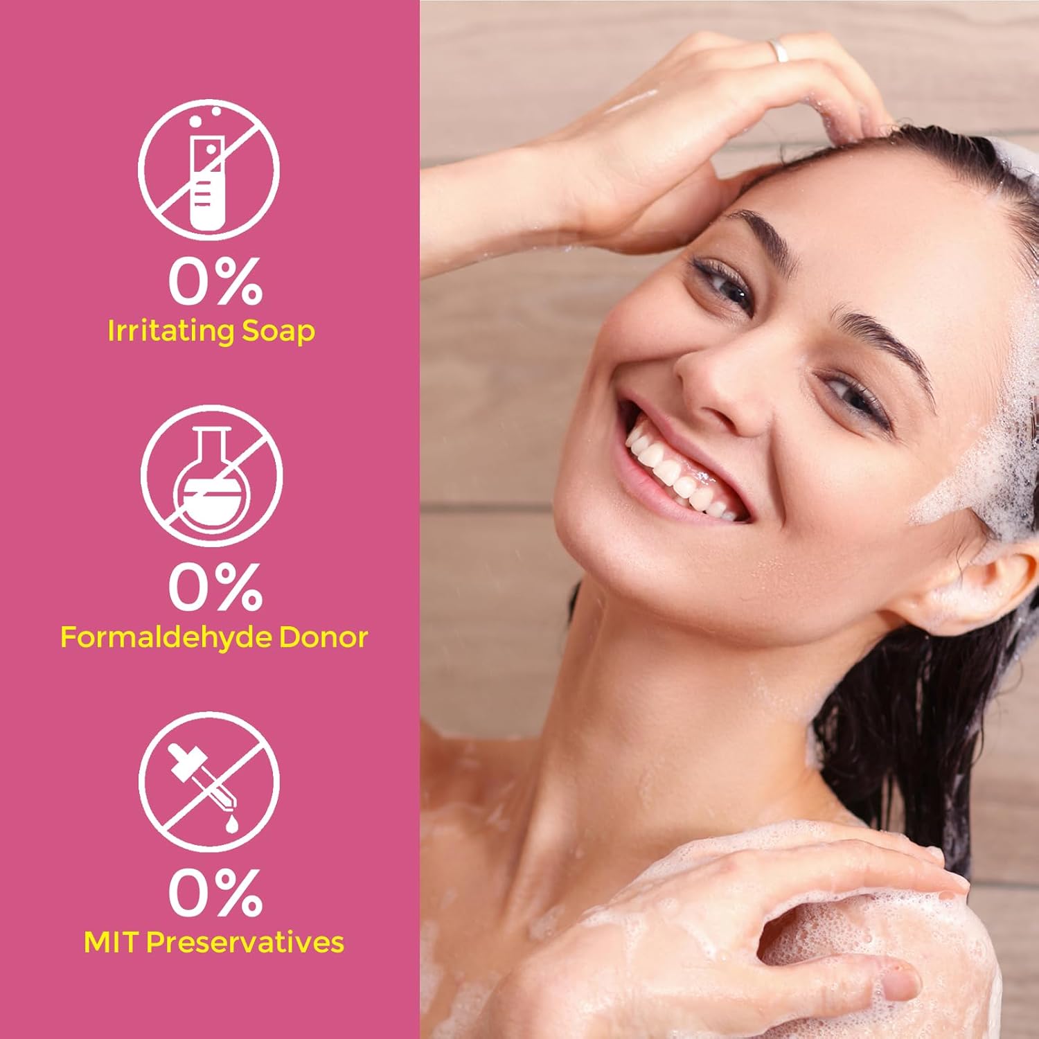 FuYanJie Peach Leaf Feminine Wash For intimate area Hygiene and Itchy, pH Balanced Body Wash with Lactic Acid For Sensitive Skin, Gentle Hydration, Odor Neutralization & Daily Hygiene, 220ml/7.44oz - Image 3