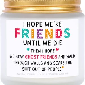 Best Friend Candles Gifts for Women, Funny Birthday Gift for Friends, Friendship Gifts for Women Friends, Sisters, BFF, Coworker, Girlfriend, Lavender Soy Candle