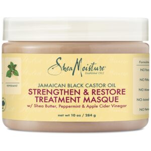 SheaMoisture Jamaican Black Castor Oil Treatment Masque – Deep Conditioner Hair Treatment for Dry, Damaged Hair, 10 Oz