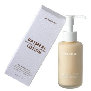 Organic Oatmeal Lotion - Nurtures Dry Itchy Skin Plant-Based Body Moisturizer with Aloe Vera + Shea Butter 3.38 fl. oz