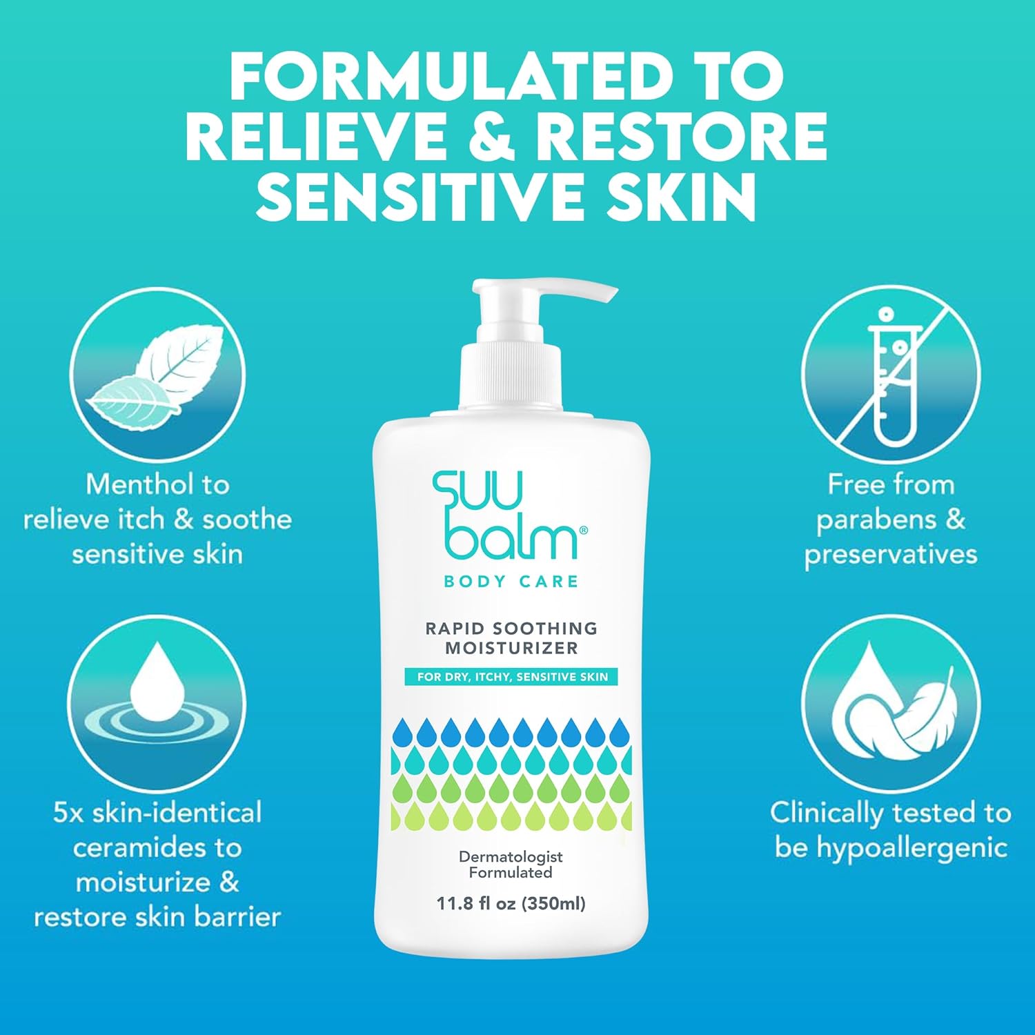 Derm-Formulated Fragrance-Free Itch Relief Cream for Severe Dry Sensitive Skin 11.83 fl oz - Image 3