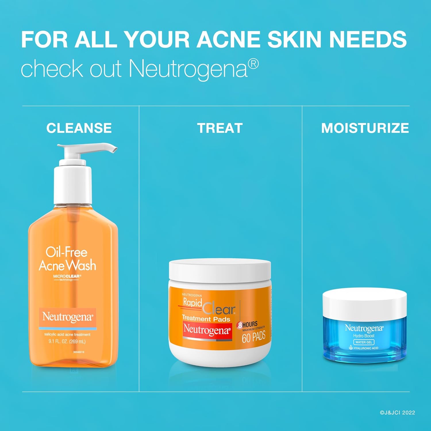 Neutrogena Oil-Free Acne Fighting Facial Cleanser with Salicylic Acid Acne Treatment Medicine, Daily Oil-Free Acne Face Wash for Acne-Prone Skin, 9.1 fl. Oz, 3 Pack - Image 7