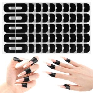100PCS Nail Polish Protector, Gel Nail Sticker, Peel Off Barrier, UV Finger Protection, Skin Cuticle Protector Tape, U-Shaped French Tip Nail Art Accessories DIY