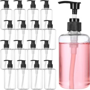 30 Pcs 8 oz Clear Empty Lotion Bottles - Refillable Plastic Pump Bottles Hand Dish Dispenser Portable Travel Lotion Container for Shampoo Hand Body Soap Oil Massage Moisturizer Face Cream Liquid
