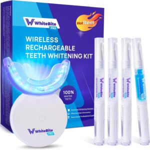 Premium Teeth Whitening Kit for Sensitive Teeth | 32X Dual LED Lights, Teeth whitening Pens (3) and with Remineralizing Pen (1) | Tooth Stain Remover | Enamel Safe