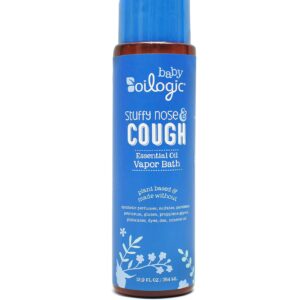 Oilogic Stuffy Nose & Cough Essential Oil Vapor Bath for Babies & Toddlers - Gentle Baby Bath Essentials – Pediatrician-Tested & Safe for Babies, 12.9 Fl Oz