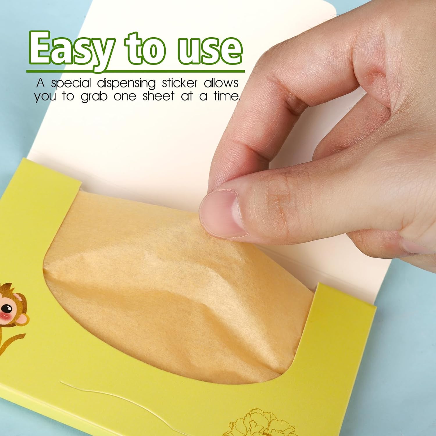 300 Sheets Blotting Paper, HNYYZL Oil Absorbing Sheets for Oily Skin, Oil Control for Face, Makeup Blotting Paper, Natural Oil Absorbing Facial Blotting Sheets for Oily Skin Care (Pack of 3) - Image 3