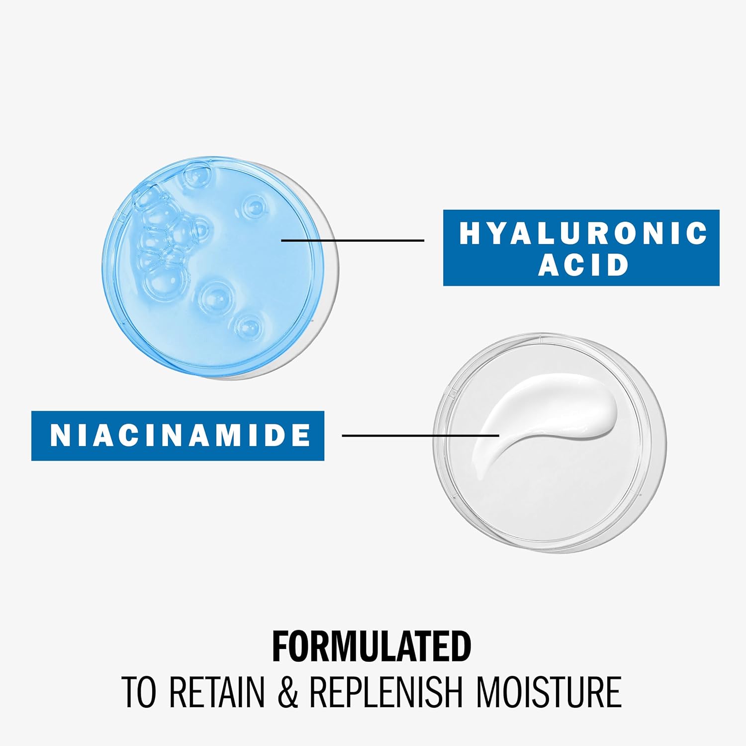 Olay Plump & Hydrate Hyaluronic Gel Face Moisturizer, 2 oz Fragrance Free Hydrating Gel Moisturizer for Dry Skin with Hyaluronic Acid and Niacinamide, Recyclable Eco Jar Packaging - Image 3