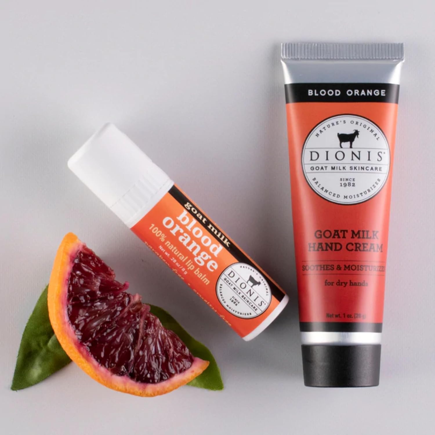 Dionis Goat Milk Skincare Blood Orange Scented Hand Cream & Lip Balm Set (1 oz and .28 oz) - Safe For Sensitive Skin, Soothes Chapped Lips and Dry Skin, Cruelty-free and Paraben-free - Image 5