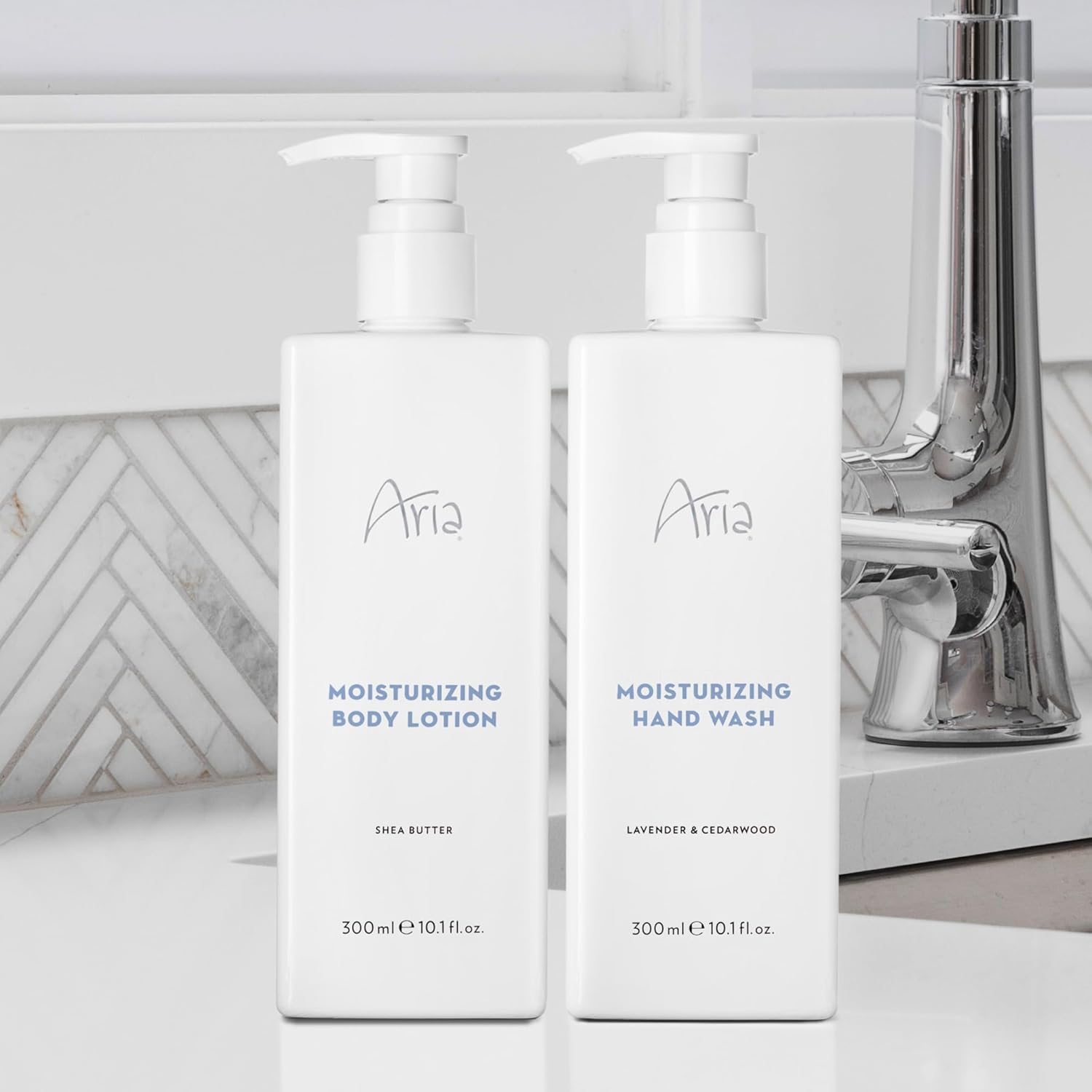 Aria Moisturizing Body Lotion - Hydrating Shea Butter - Scented with Cedarwood, Green Mandarin, Lavender - Vegas Hotel Body Lotion - 10 oz - Image 4