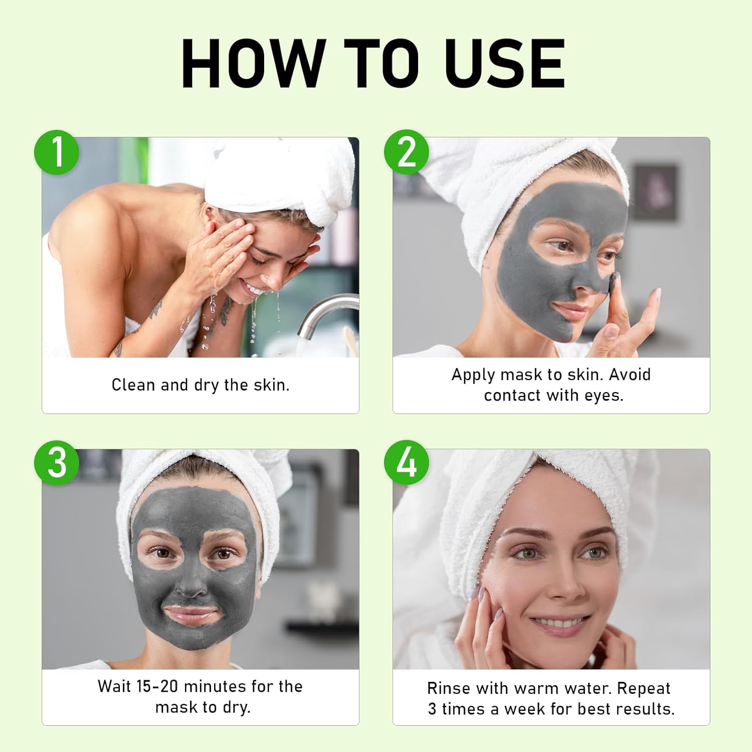 Dead Sea Mud Mask with Tea Tree Oil for Face and Body 5.29oz Deep Cleansing - Image 6