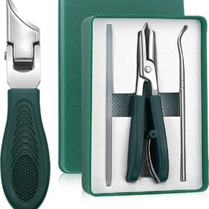 Eagle Beak Beveled Nails Clippers, 3-Piece Sets of Wide Jaw Opening Anti-Splash Slanted Nail Clipper, Oblique Ingrown Toenails Clipper, for Thick Nails and Ingrown Care