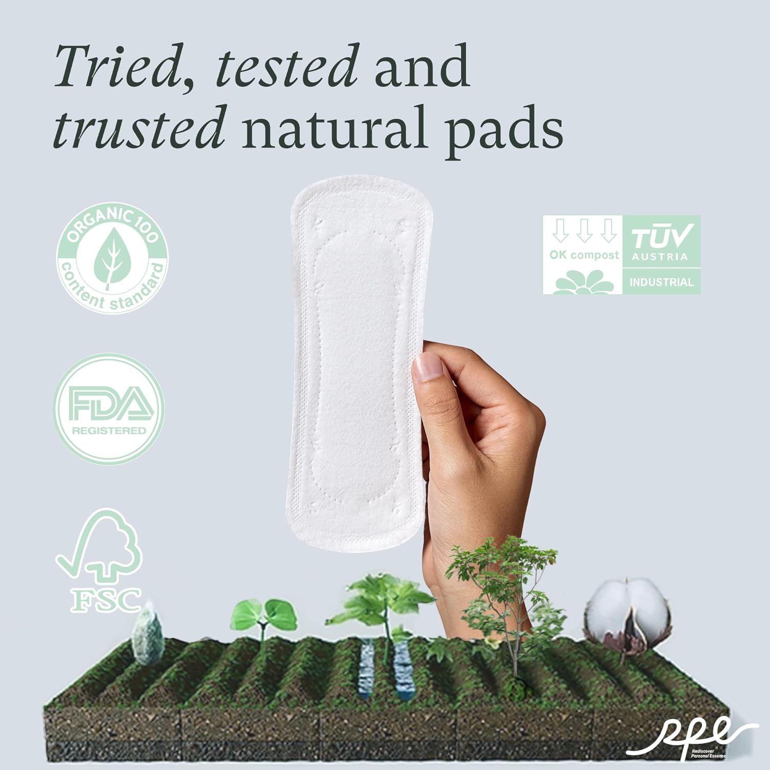 Organic Ultra Thin Long Panty Liners for Women, 96 Count, Light Absorbency, Unscented - Image 6