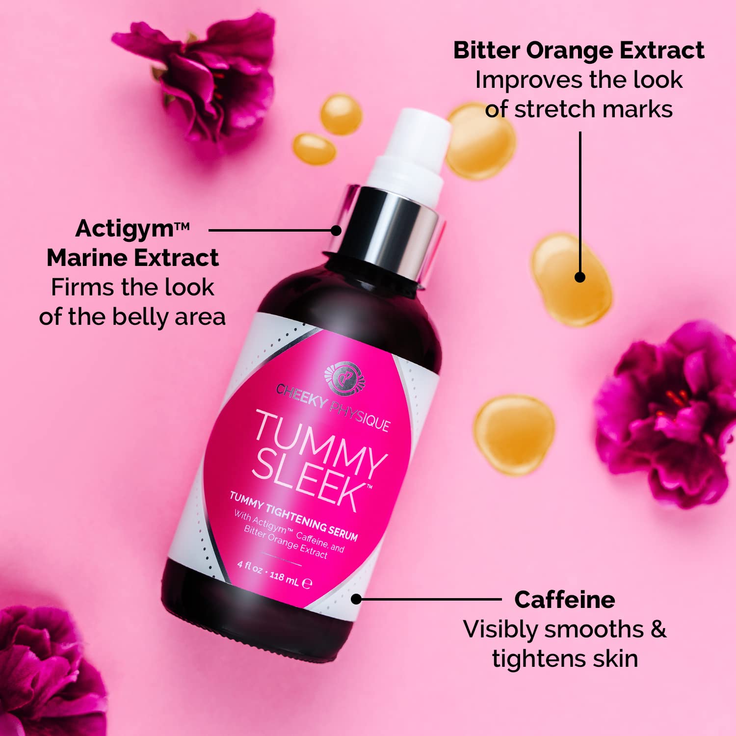 Tummy Sleek Stomach Firming Cream - Skin Tightening Serum for Belly - Helps to Improve the Appearance of Loose Skin and Cellulite on the Abdomen & Waist - Toning Body Lotion with Caffeine - Image 3
