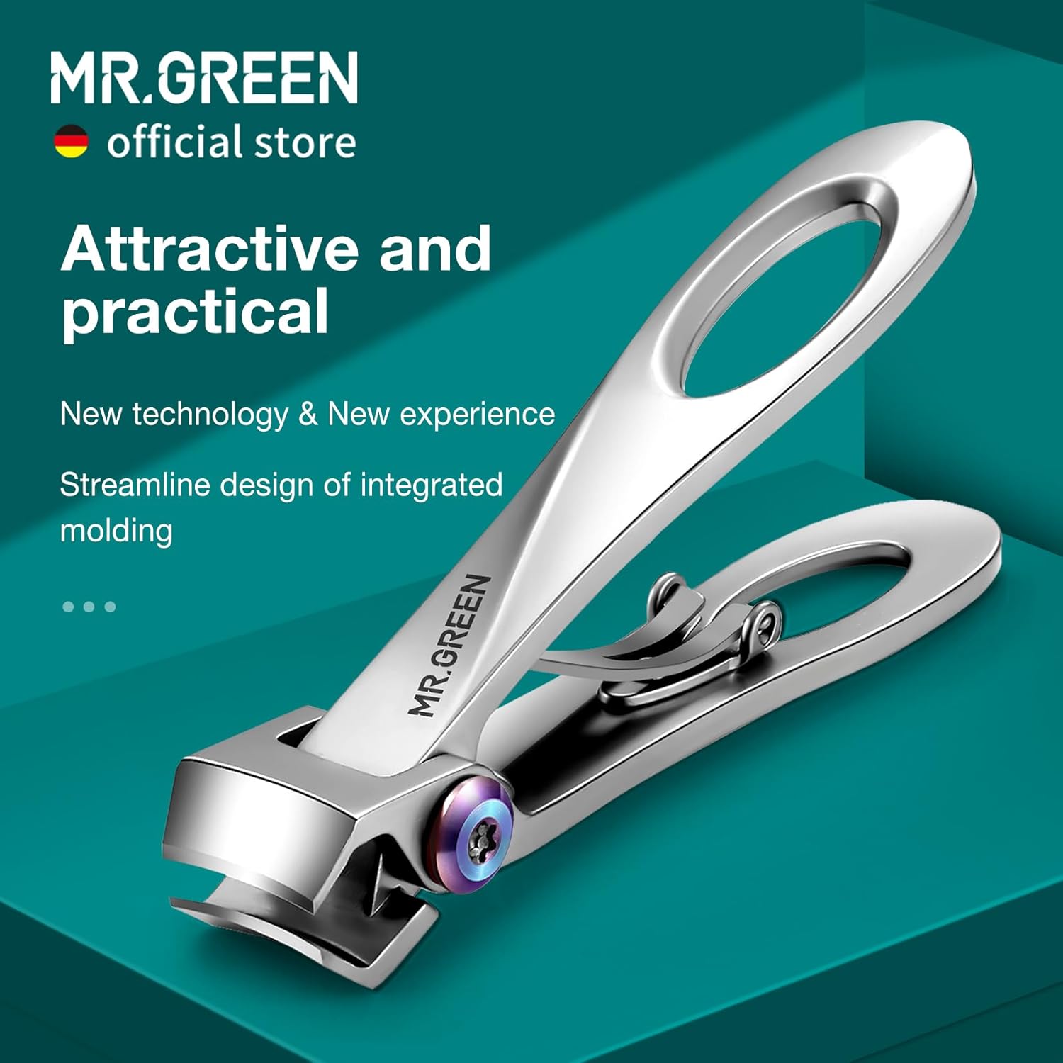 MR.GREEN Nail Clippers Wide Jaw Opening Stainless Steel Fingernail Clipper Thick Hard Toenail Cutter Manicure Scissors Tools (Nail Clipper (Large)) - Image 2