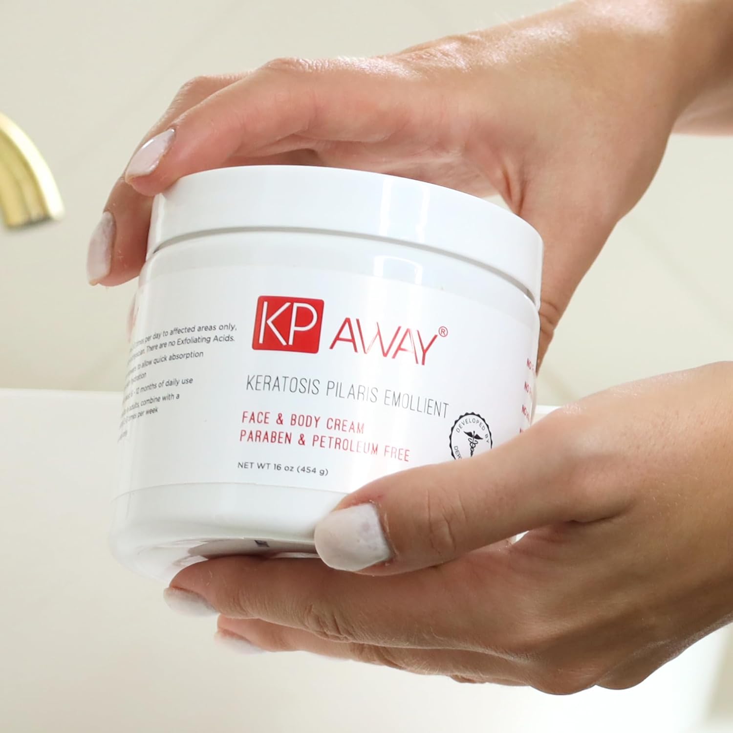 KP Away Moisturizing Keratosis Pilaris Cream for Kids | Gentle Hydration for Dry, Bumpy Skin | Dermatologist-Developed Lotion | Non-Irritating, Acid-Free Formula | 16 oz - Image 9