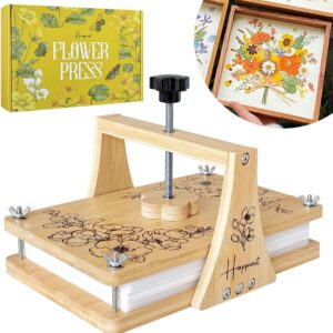Happinit Large Flower Press Kit - 6 Layers 11" x7" Even Pressure for DIY Arts, Pressing for Adults, Dried Plant Preservation for Craft Lovers