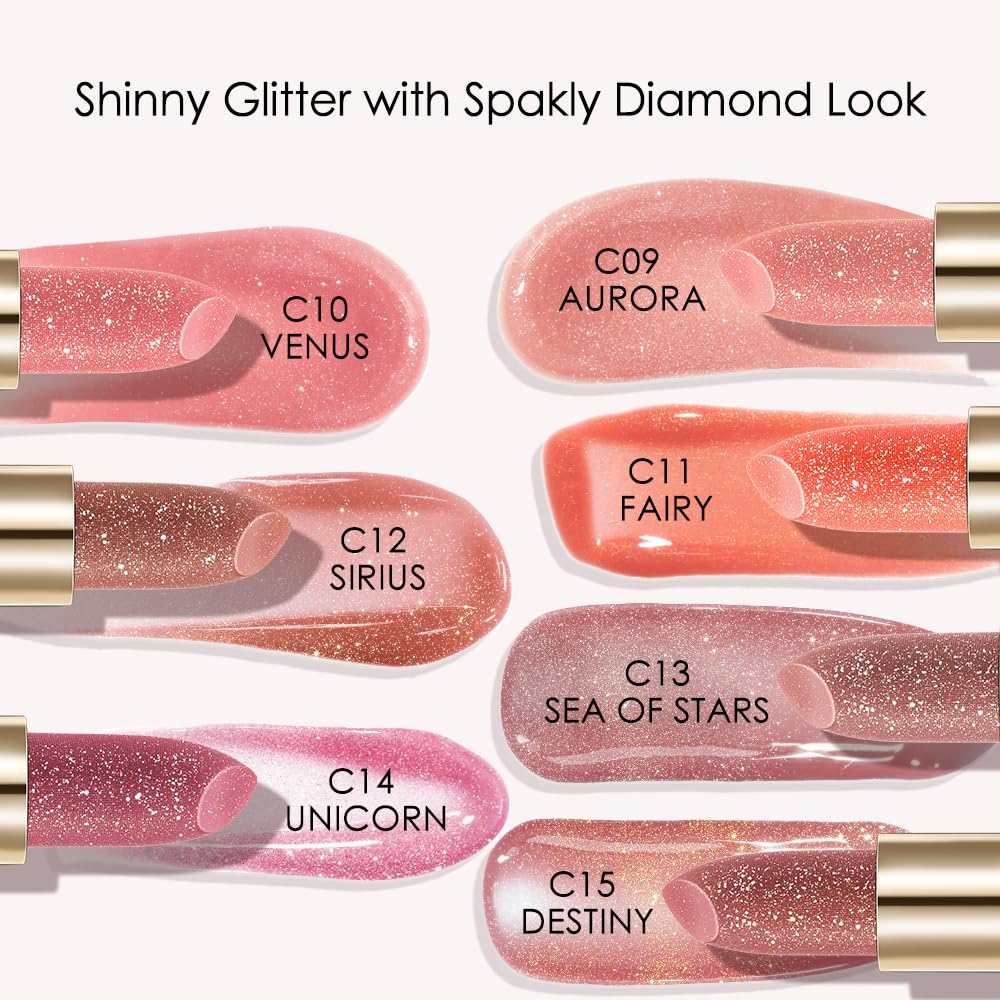 CATKIN Tinted Lip Balm Glitter Lip Stain Ultra Hydrating Lip Moistrurizer Chapstick with Vitamin E Nourishing For Cracked & Dry Lips 0.12 oz C11 Fairy - Coral Pink - Image 4