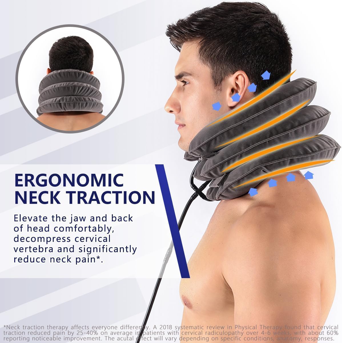 Adjustable Cervical Neck Traction Device for Pain Relief and Support Brace - Home Use - Image 2