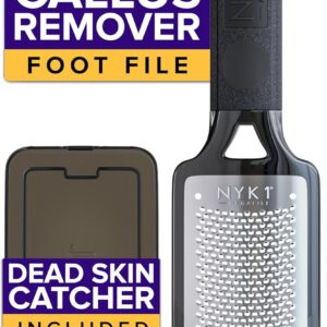 RUSTPROOF Foot File Callus Remover for Feet with Skin Catcher (XL Size) NYK1 MEGAFILE Foot Callus Remover for Wet & Dry Use - High-Performance Feet Scrubber with Textured Grip for Non-Slip Control