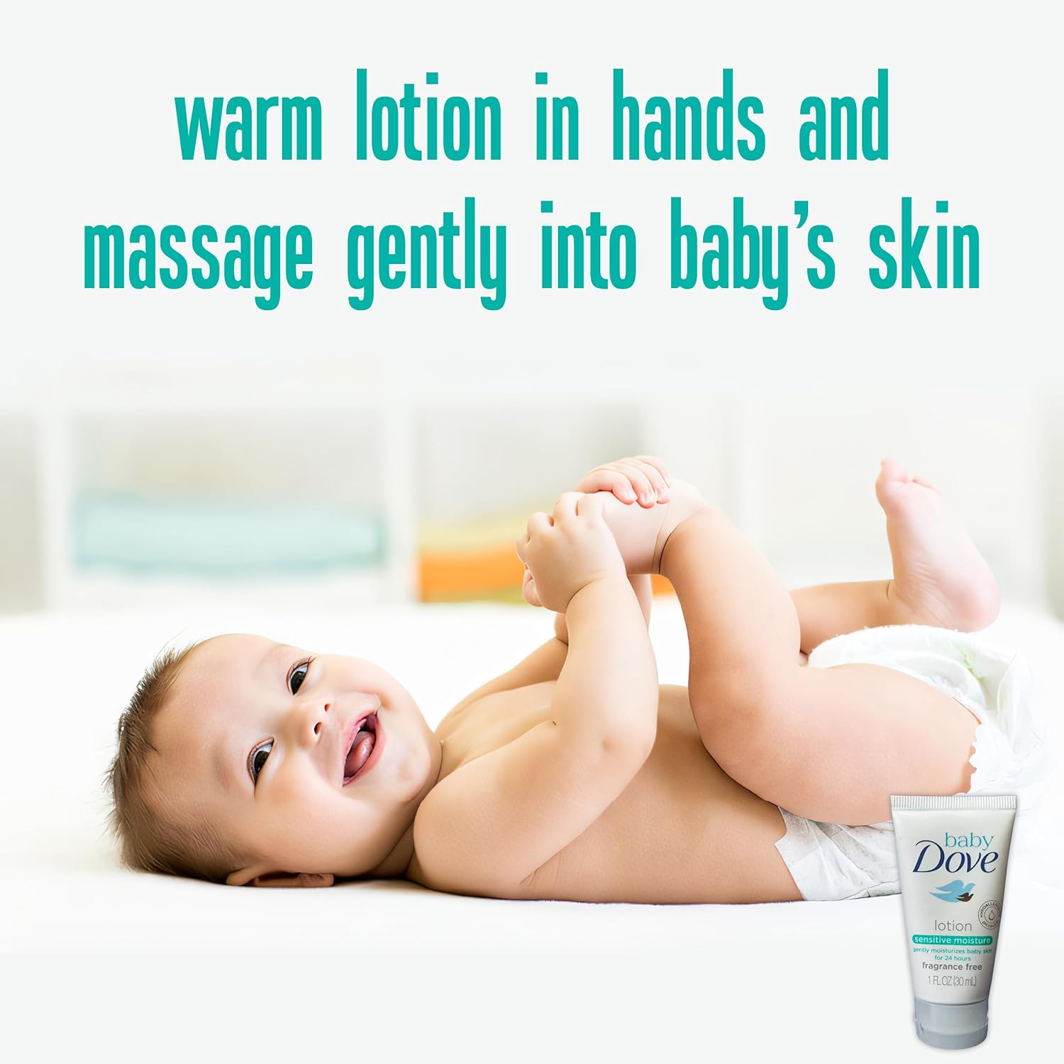 Baby Dove Sensitive Moisture Unscented Hypoallergenic Lotion 1oz Pack of 3 - Image 7