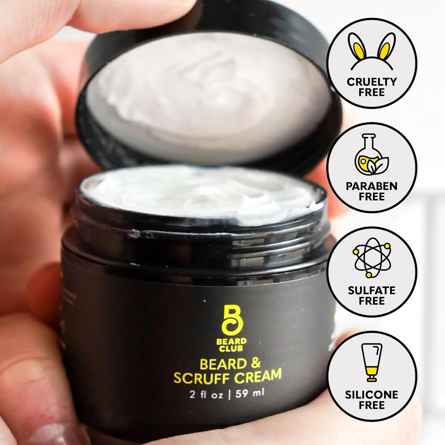 The Beard Club 4 oz Biotin Beard Cream with Shea Butter for Healthy Beard and Skin - Image 4
