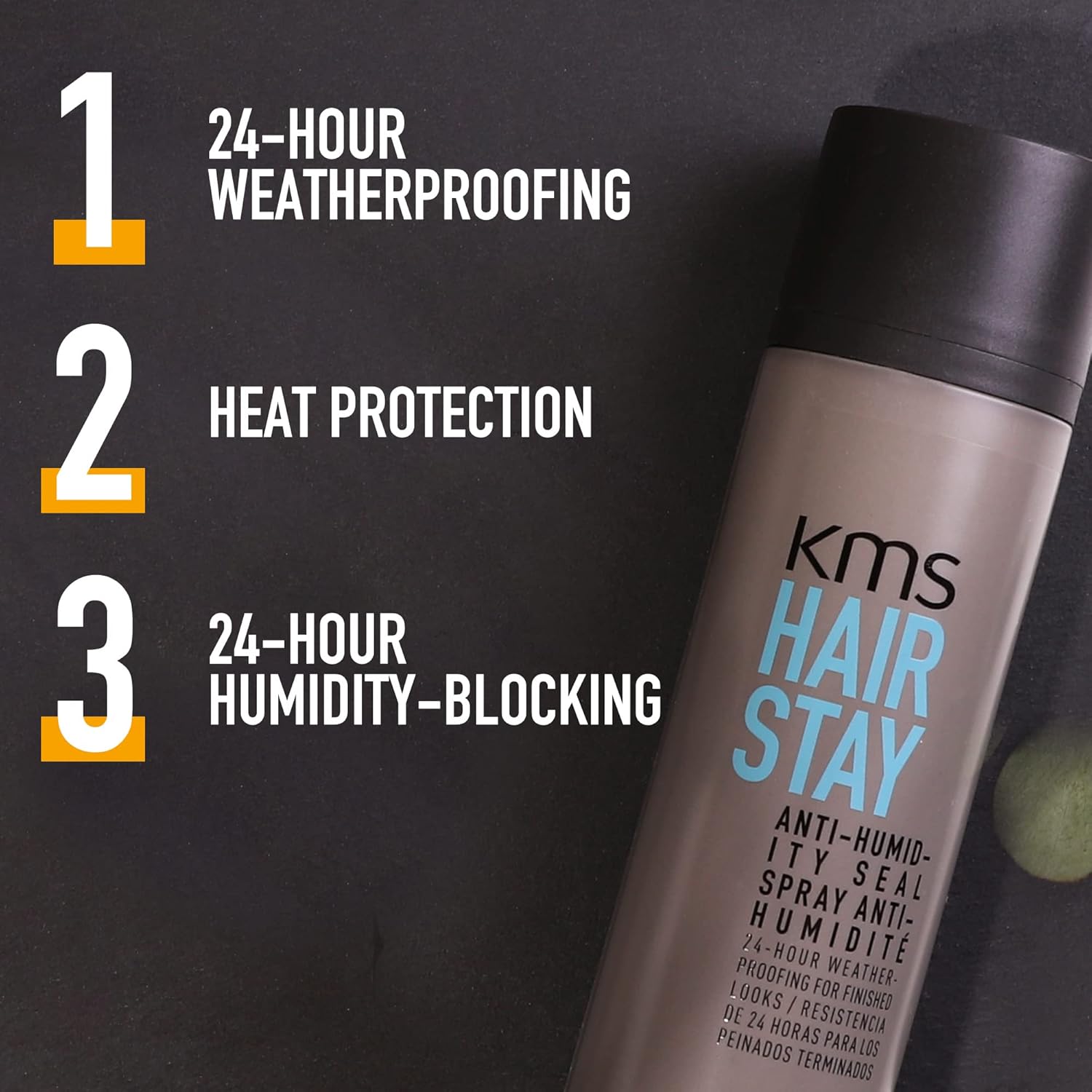 KMS HAIRSTAY Anti-Humidity Seal Spray 3.7 oz for Frizz Control and Long-Lasting Hold - Image 2